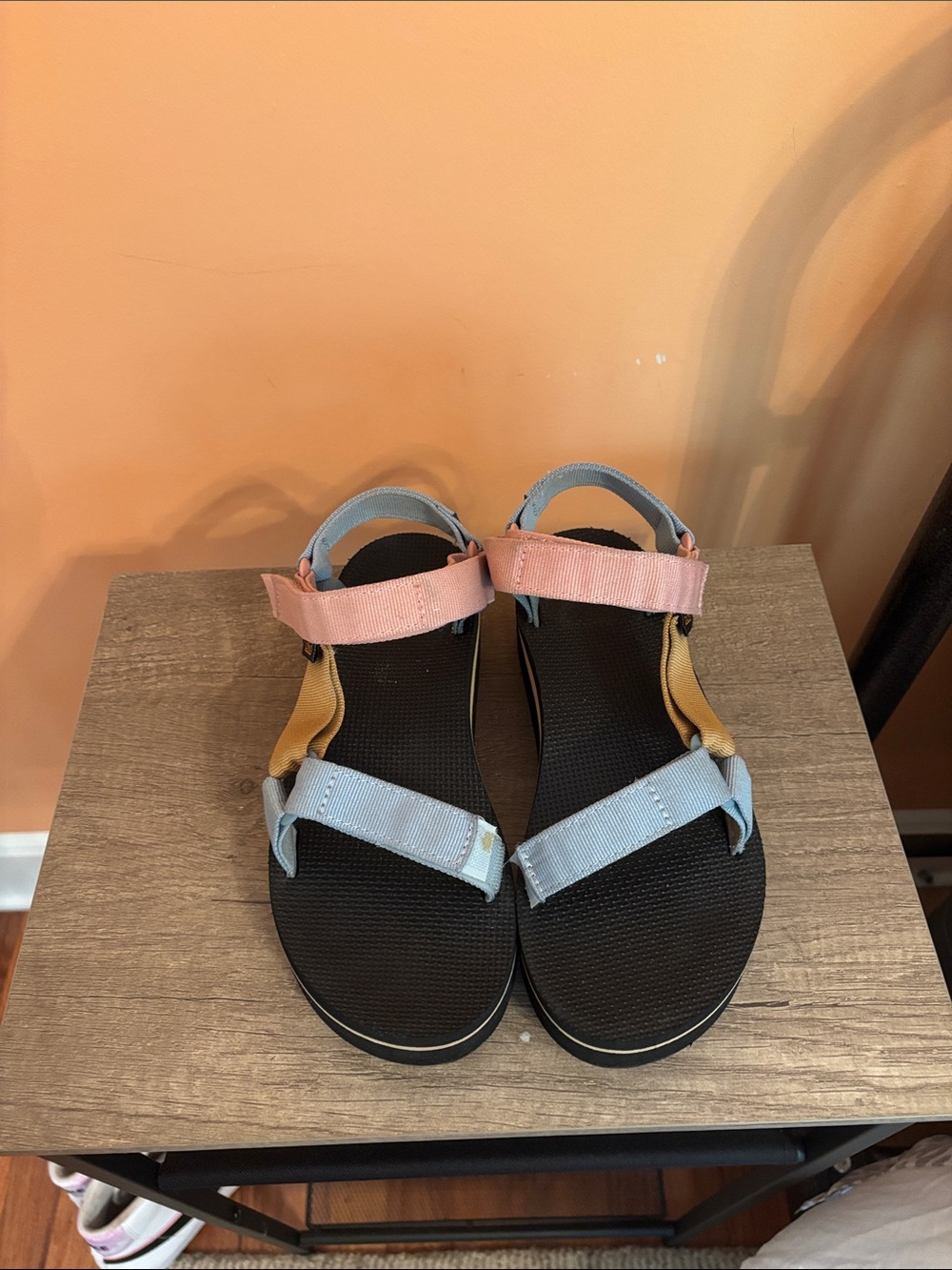 Teva Multi-Color Sport Sandals - Pink, Light Blue, Yellow Straps